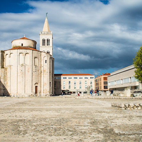 See Zadar's Roman Forum and the old town, only twenty-five minutes' drive