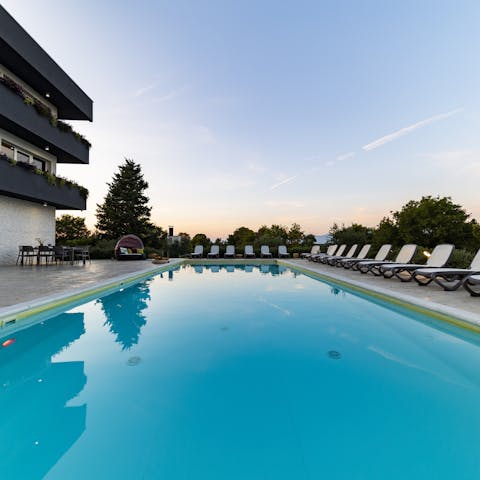 Cool off from the Croatian sunshine in the private swimming pool