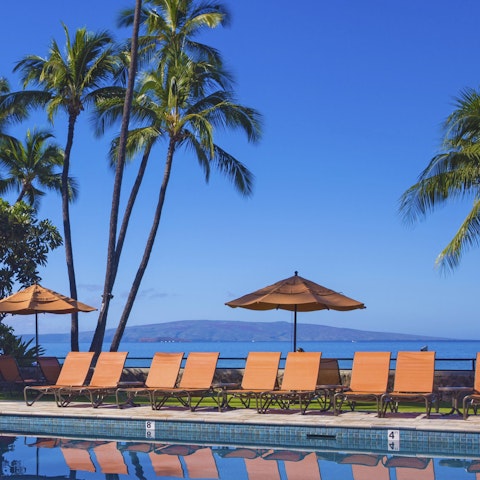 Soak up the sunshine lying by the communal pool