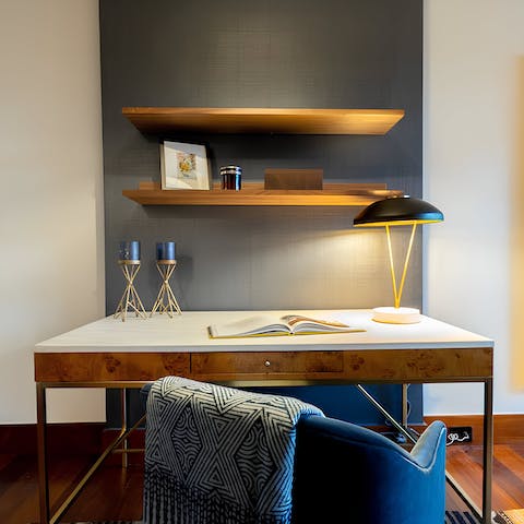 Keep on top of emails from the dedicated desks dotted about the home