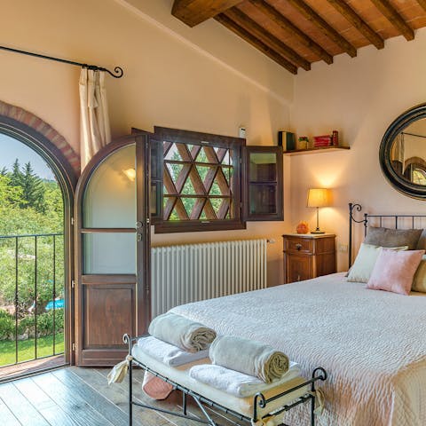 Wake up to bucolic views