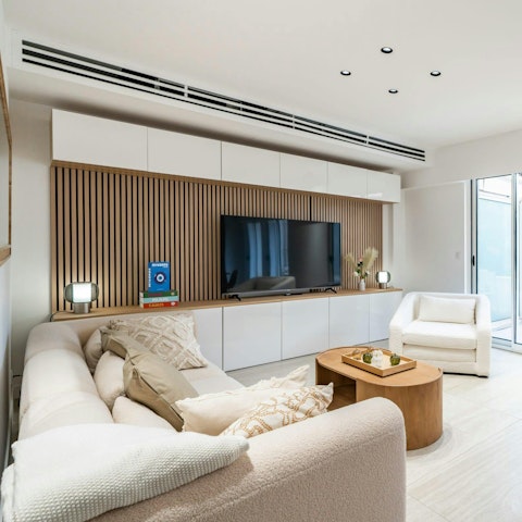 Unwind in style in the elegant living space