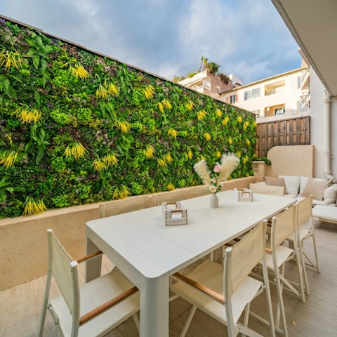 Make the most of sunny days with alfresco meals on the terrace
