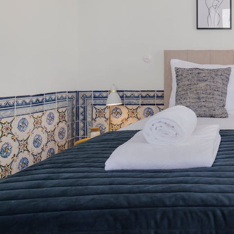 Feel right at home in Lisbon with azulejo tiles adorning the walls