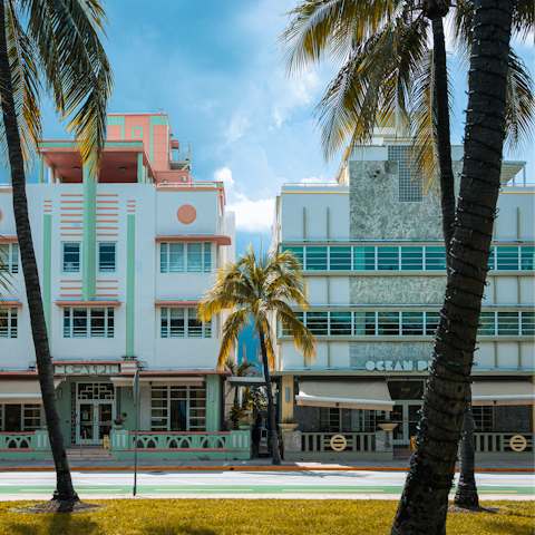 Admire Art Deco architecture on Miami's Ocean Drive