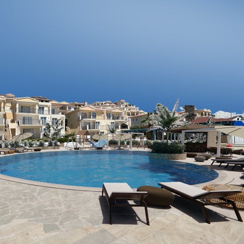 Grab your towel and head down to the communal pool for a dip