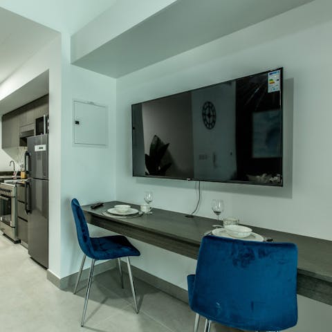 Get some work done at the desk area