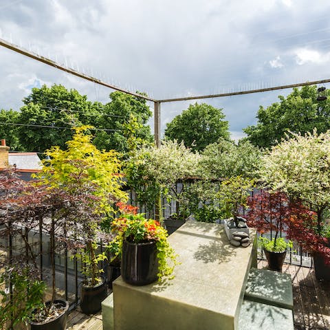 Enjoy an alfresco breakfast on your private roof terrace