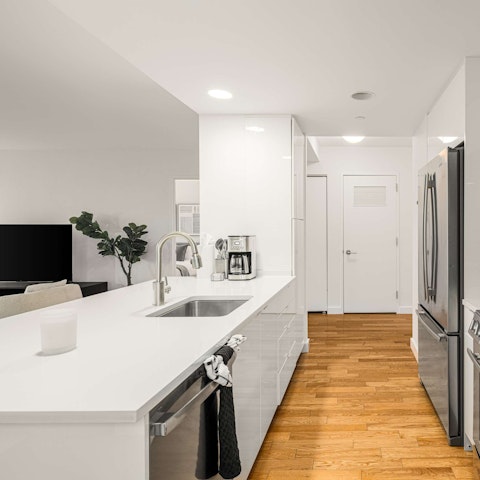 Cook on top-of-the-line appliances in the modern kitchen