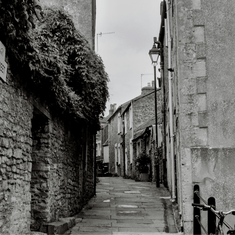 Explore Frome's Old Town, just a five-minute walk away