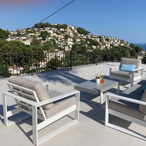 Drink in the views of the Benissa coast and the sea