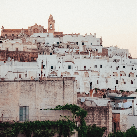 Take a day trip to the "white city" of Ostuni, 18 kilometres away