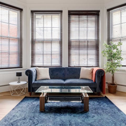 Unwind in the bright, open-plan living space
