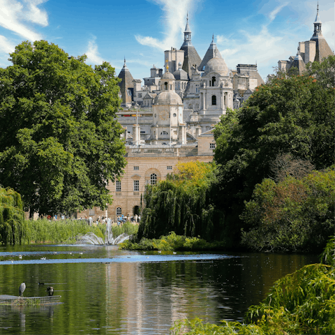 Take a scenic stroll through Hyde Park, just moments away