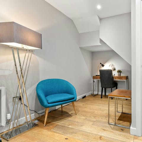 Catch up with work at one of the dedicated desk areas