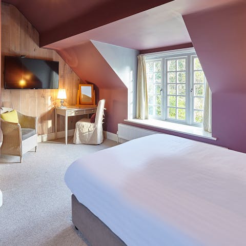 Snuggle up in bed for a hard earned movie night