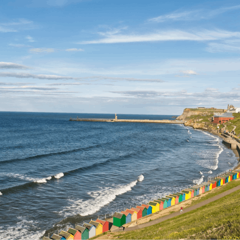 Brave the English seas with a refreshing dip at Whitby Beach