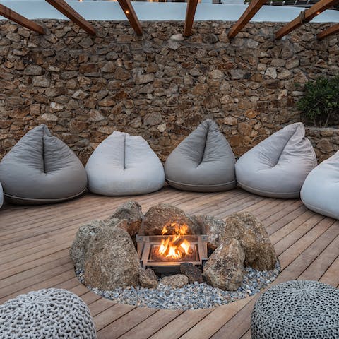 Spend evenings getting cosy around the fire pit