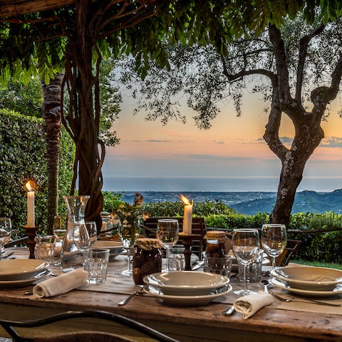 Enjoy a celebratory meal in the veranda dining area