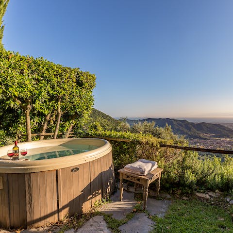 Treat yourself to a glass of vino as you soak up the beautiful vistas