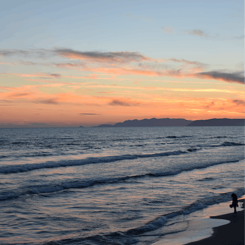 Visit the coastal town of Pietrasanta, just a twenty-five-minute drive from your door