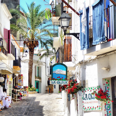 Hop in the car and be in Ibiza Town in just over a quarter of an hour
