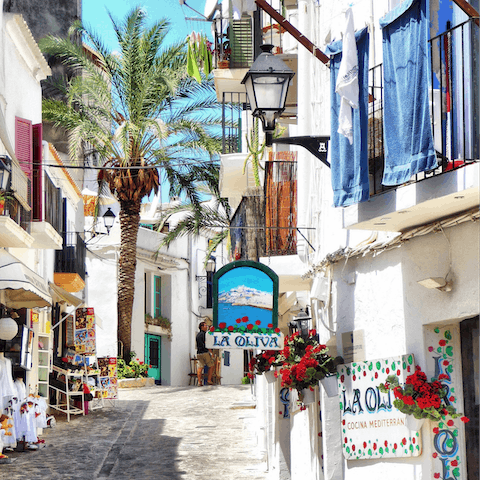 Hop in the car and be in Ibiza Town in just over a quarter of an hour