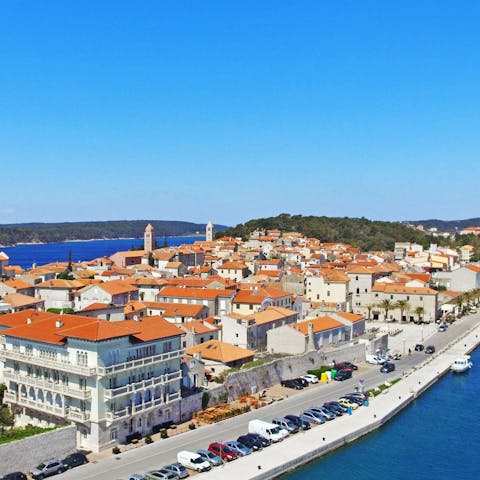 Explore the historic town centre of Rab, just a short drive away