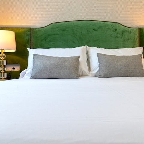 Get a good night's rest in the plush bedroom