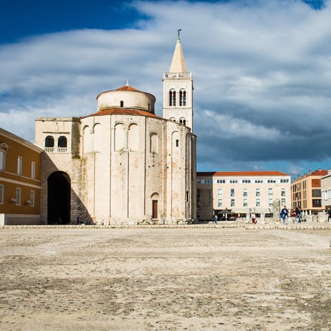 Visit the Church of St. Donatus, less than a fifteen-minute drive from your home