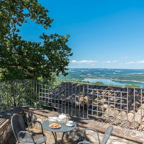 Tuck into afternoon tea on the terrace