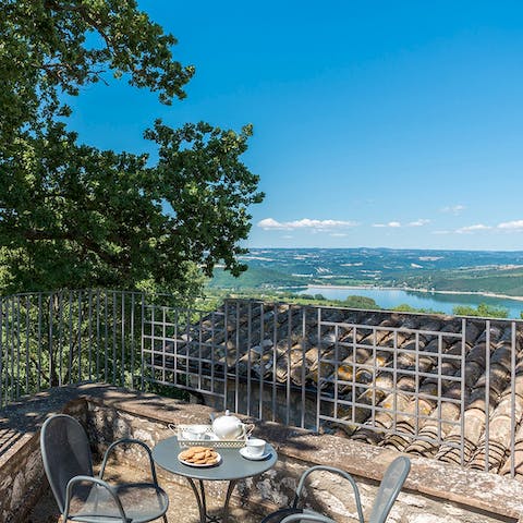 Tuck into afternoon tea on the terrace