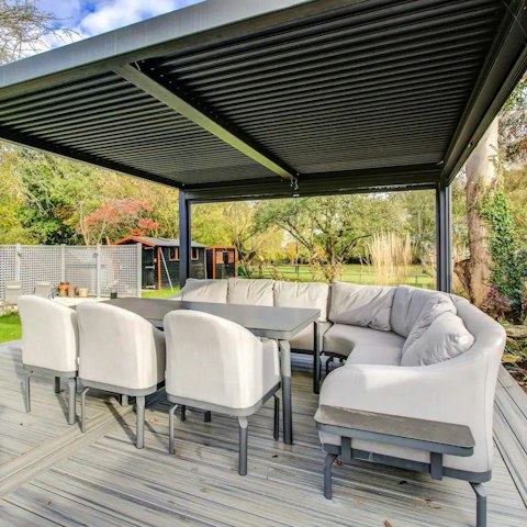 Chill on the outdoor sofa in the summer months