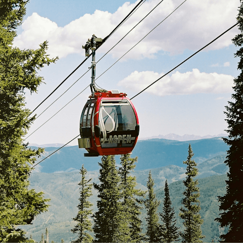 Stroll to the nearby gondola and hit the slopes