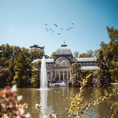 Make morning jogs around El Retiro Park the new routine, just a short walk away