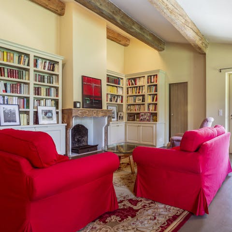 Settle in for a cosy evening of reading by the fire