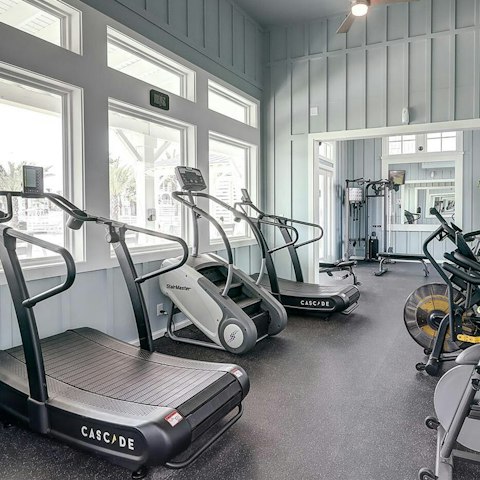 Feel energised after a workout in the shared gym