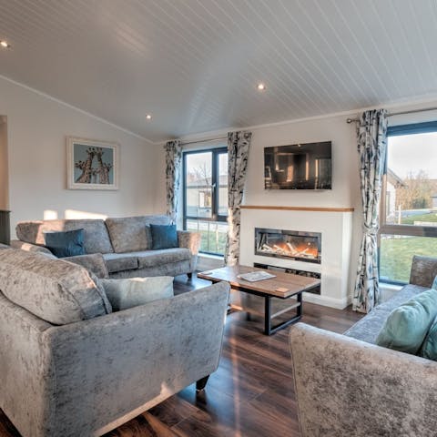 Curl up beside the fire for movie nights