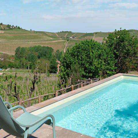 Cool off in the pool, with rolling hills on every side