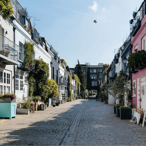 Explore the trendy streets of Notting Hill, just a twenty-minute walk away