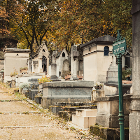 Take a stroll around Cimitière du Père Lachaise – it's seven Metro stops away