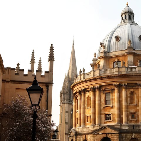 Explore the centre of Oxford, less than a ten-minute walk away