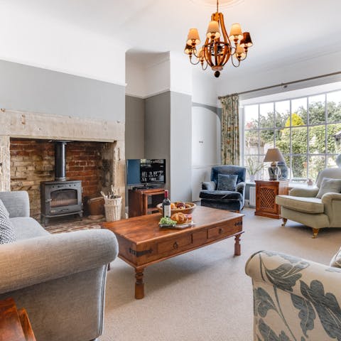 Light the fire and savour the warmth and charm of the living room