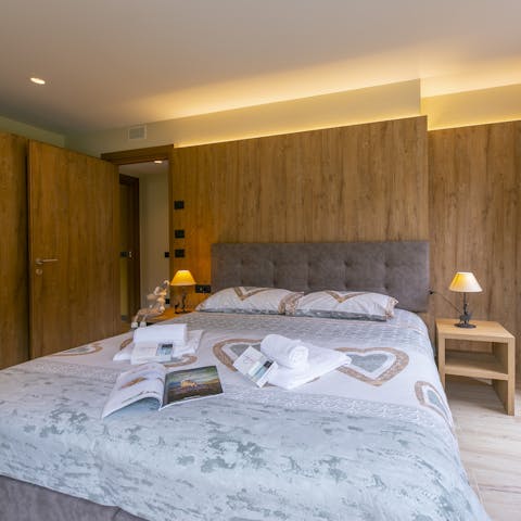 Fall back into comfortable beds and enjoy a restful sleep