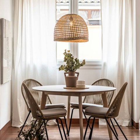 Begin the day with a Spanish tortilla and café con leche around the table