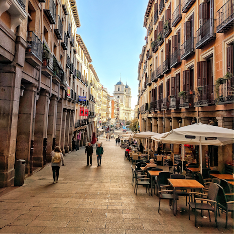Stroll over to Plaza Mayor and bask in Madrid's vibrant atmosphere