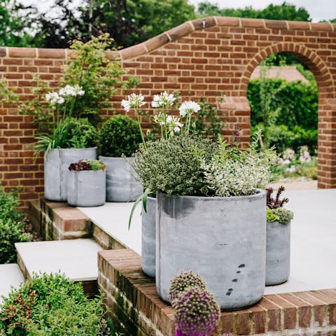 Relax in the charming courtyard garden