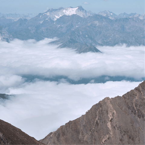 Look over the majestic landscapes of the Pyrénées-Orientales