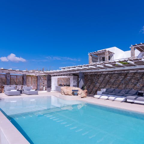 Take your pick from any of the poolside relaxation stations
