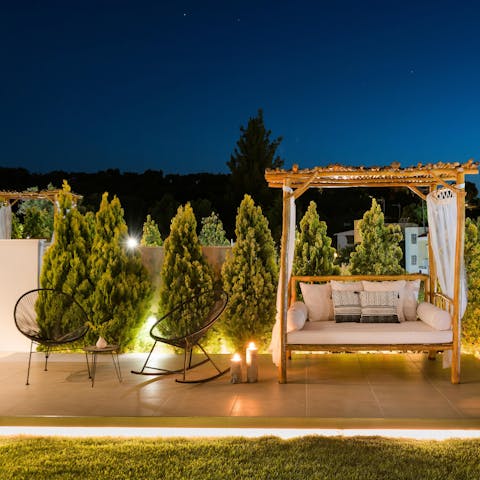 Settle down on the terrace for evening drinks with loved ones